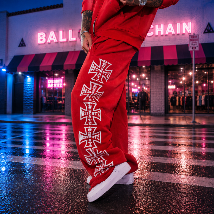 Dessertz Spring Hoodie & Pants Set Collection — Cherry Heat (Red)