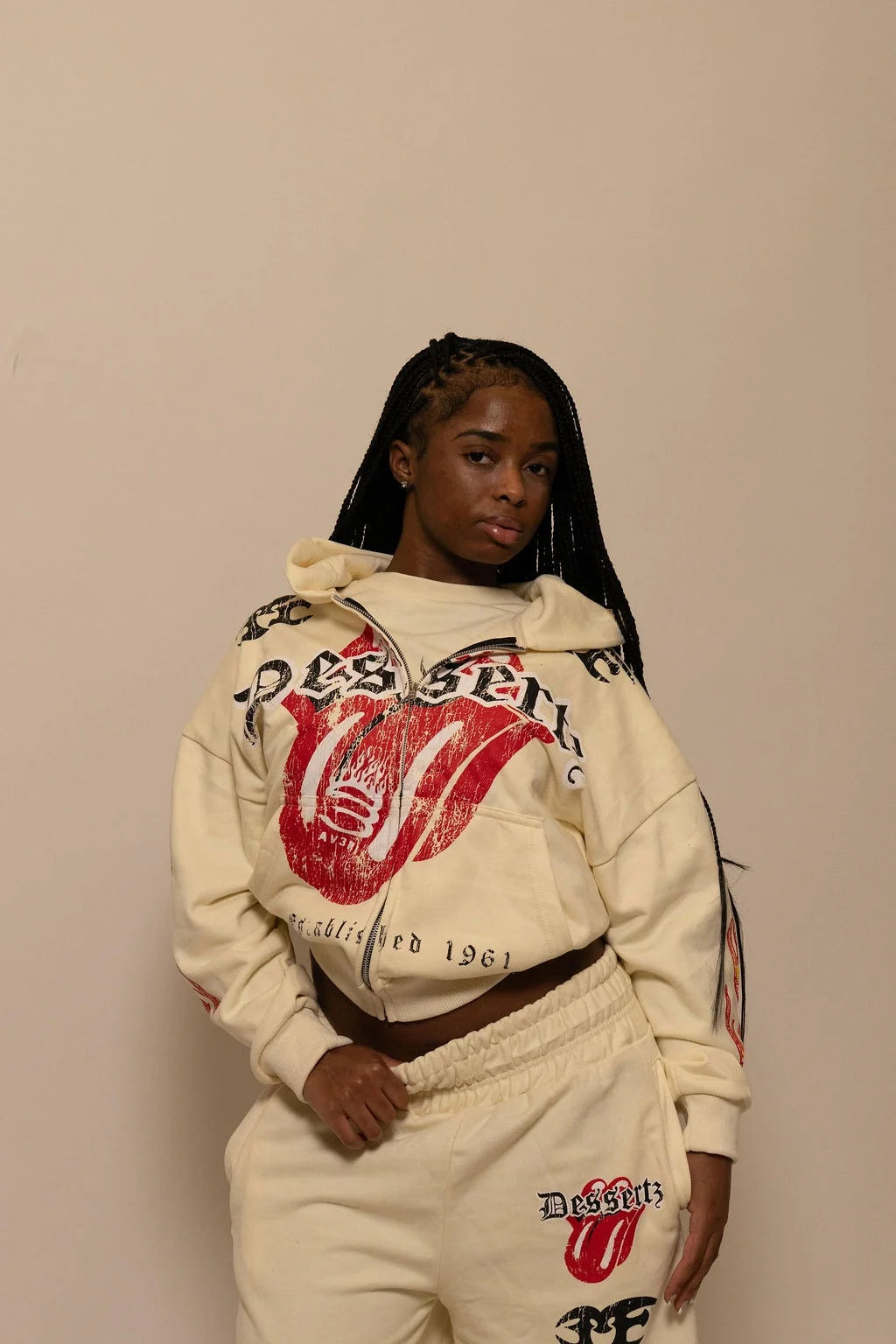 Summer Collection Hoodie & Short Set — HEAT WAVE SET — WHITE