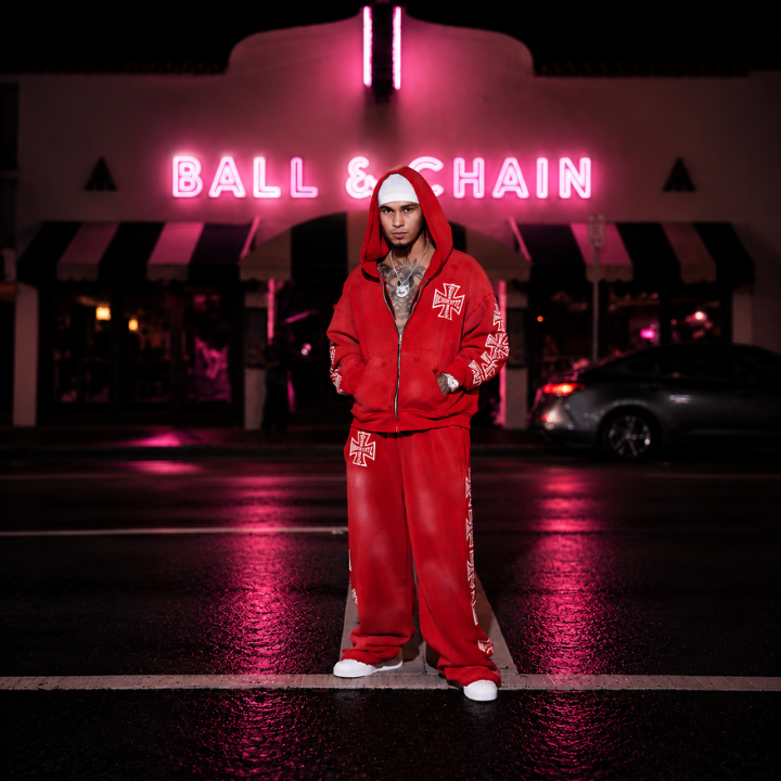 Dessertz Spring Hoodie & Pants Set Collection — Cherry Heat (Red)