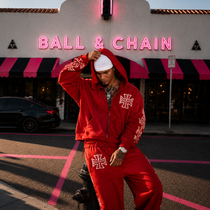 Dessertz Spring Hoodie & Pants Set Collection — Cherry Heat (Red)