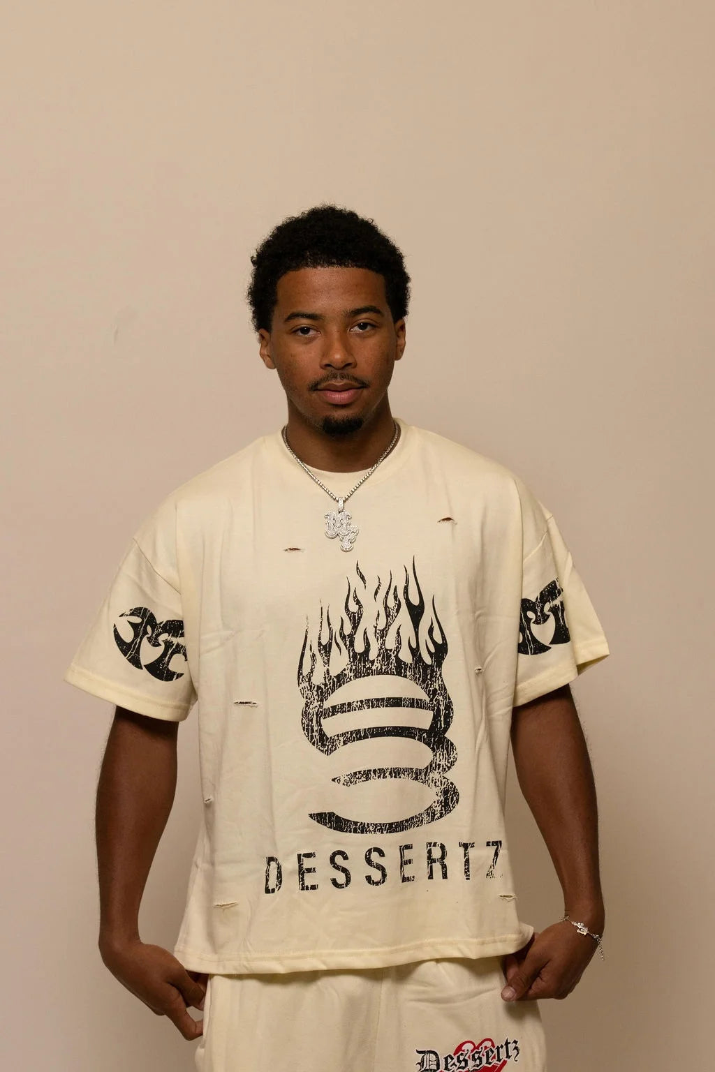 Summer Collection — SUGAR FLAME TEE — WHITE
