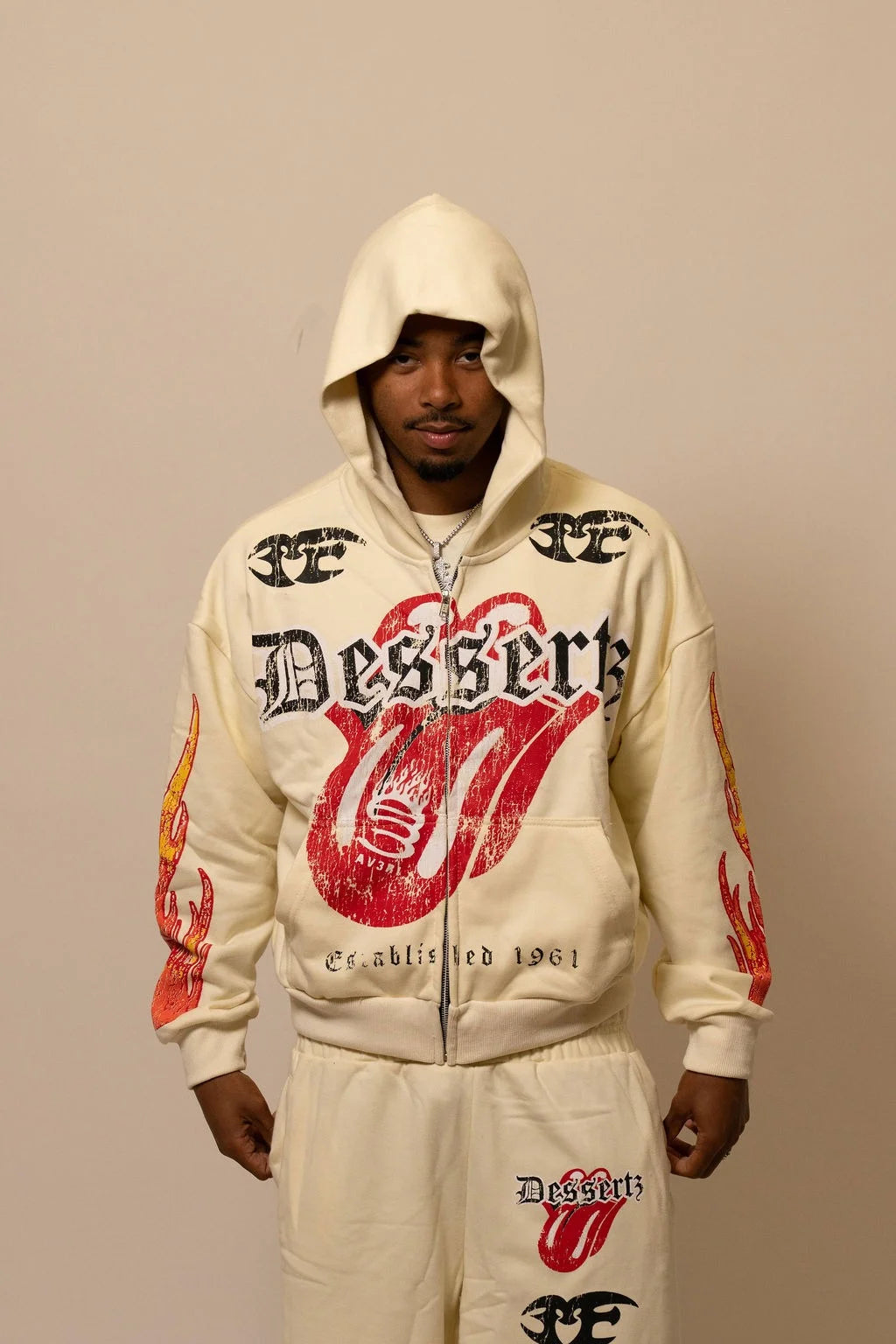 Summer Collection Hoodie & Short Set — HEAT WAVE SET — WHITE