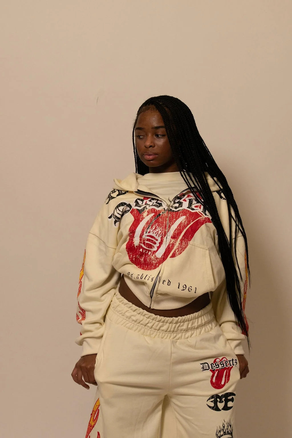 Summer Collection Hoodie & Short Set — HEAT WAVE SET — WHITE