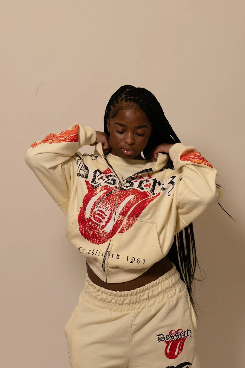 Summer Collection Hoodie & Short Set — HEAT WAVE SET — WHITE