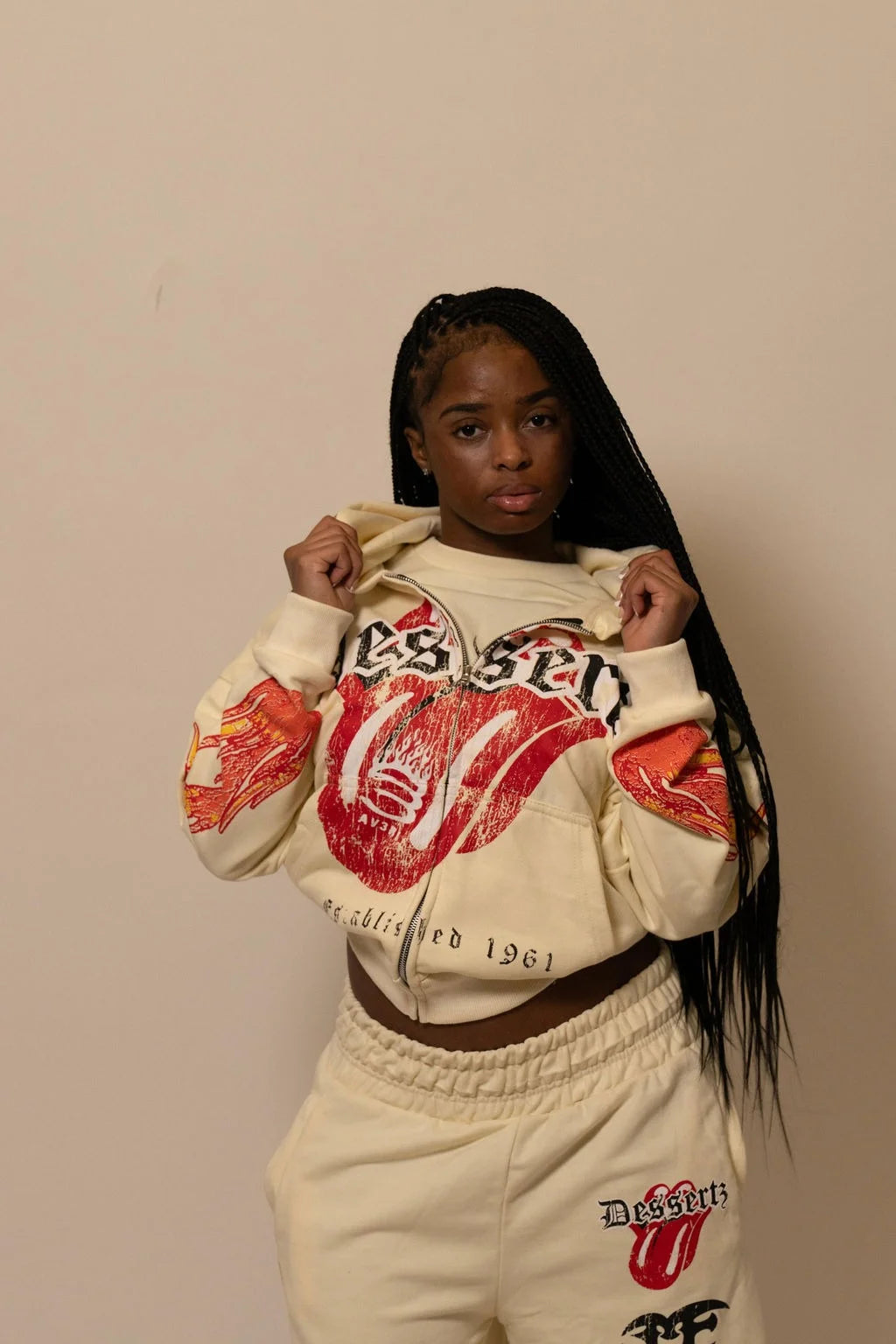 Summer Collection Hoodie & Short Set — HEAT WAVE SET — WHITE