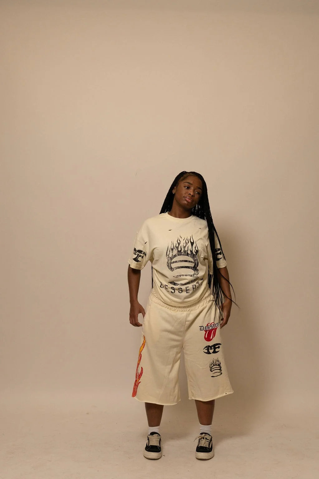 Summer Collection — SUGAR FLAME TEE — WHITE