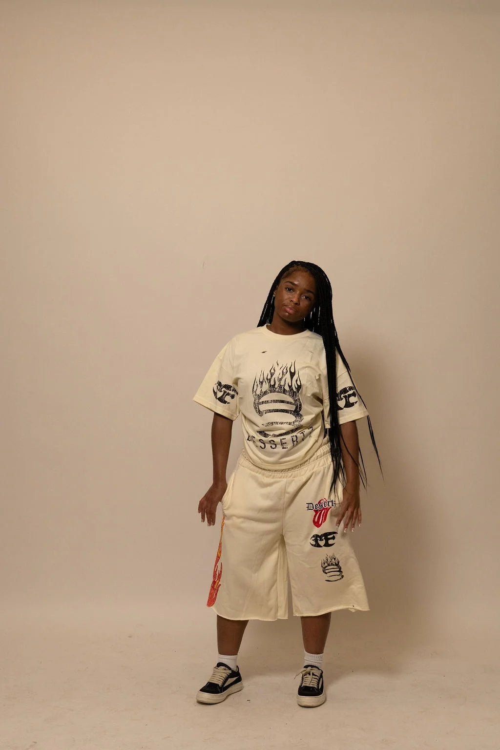 Summer Collection — SUGAR FLAME TEE — WHITE