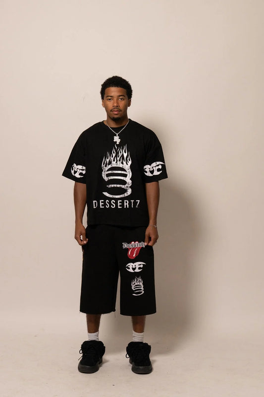Summer Collection — SUGAR FLAME TEE — BLACK