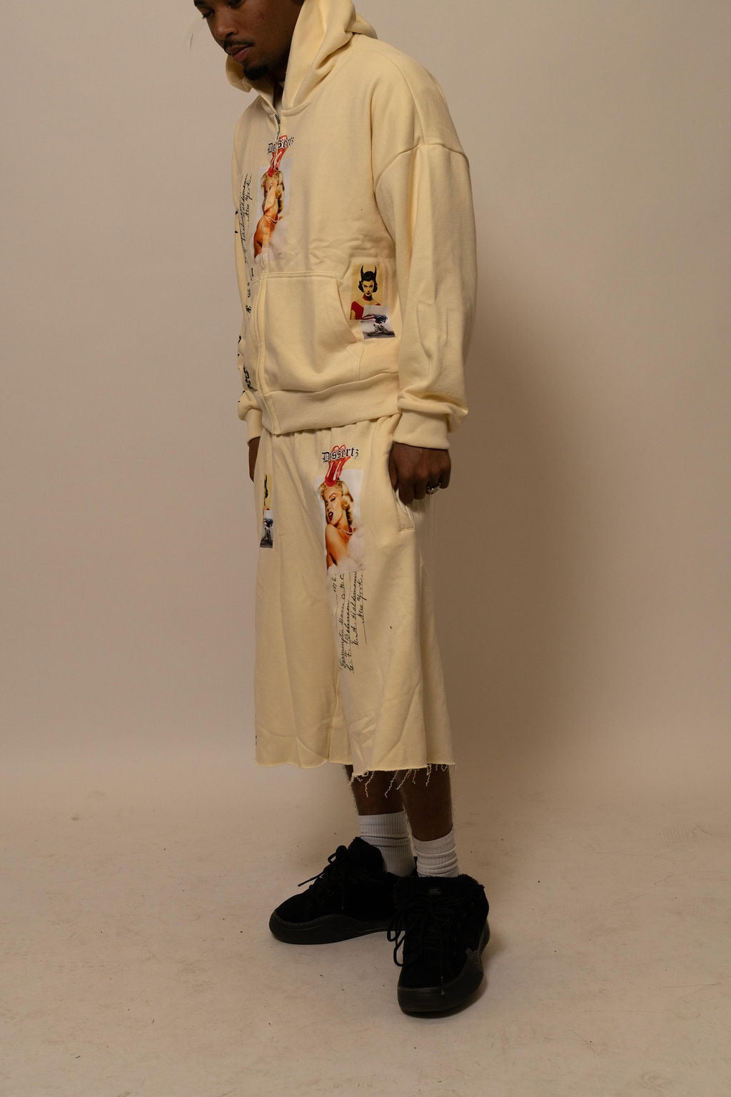 Summer Collection Hoodie & Short Set — SWEET SIN SET — WHITE