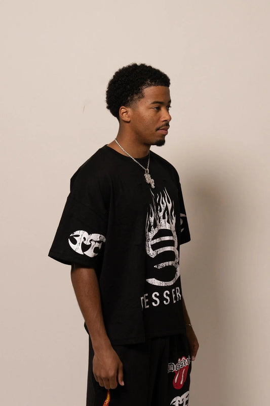 Summer Collection — SUGAR FLAME TEE — BLACK