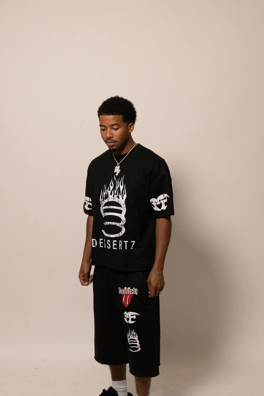 Summer Collection — SUGAR FLAME TEE — BLACK