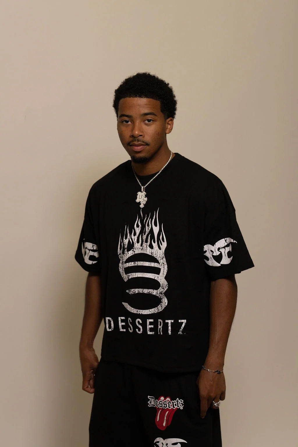 Summer Collection — SUGAR FLAME TEE — BLACK