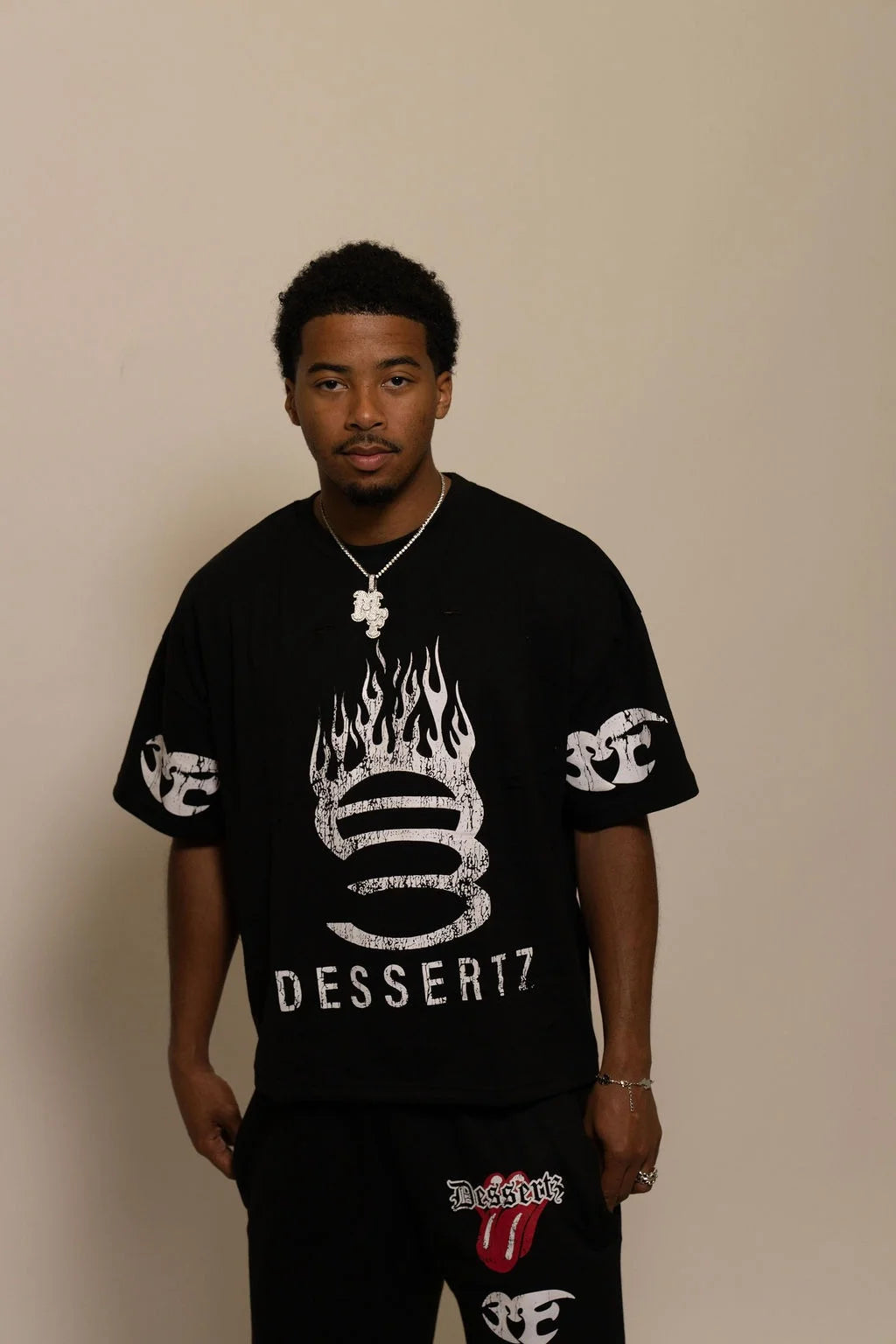 Summer Collection — SUGAR FLAME TEE — BLACK