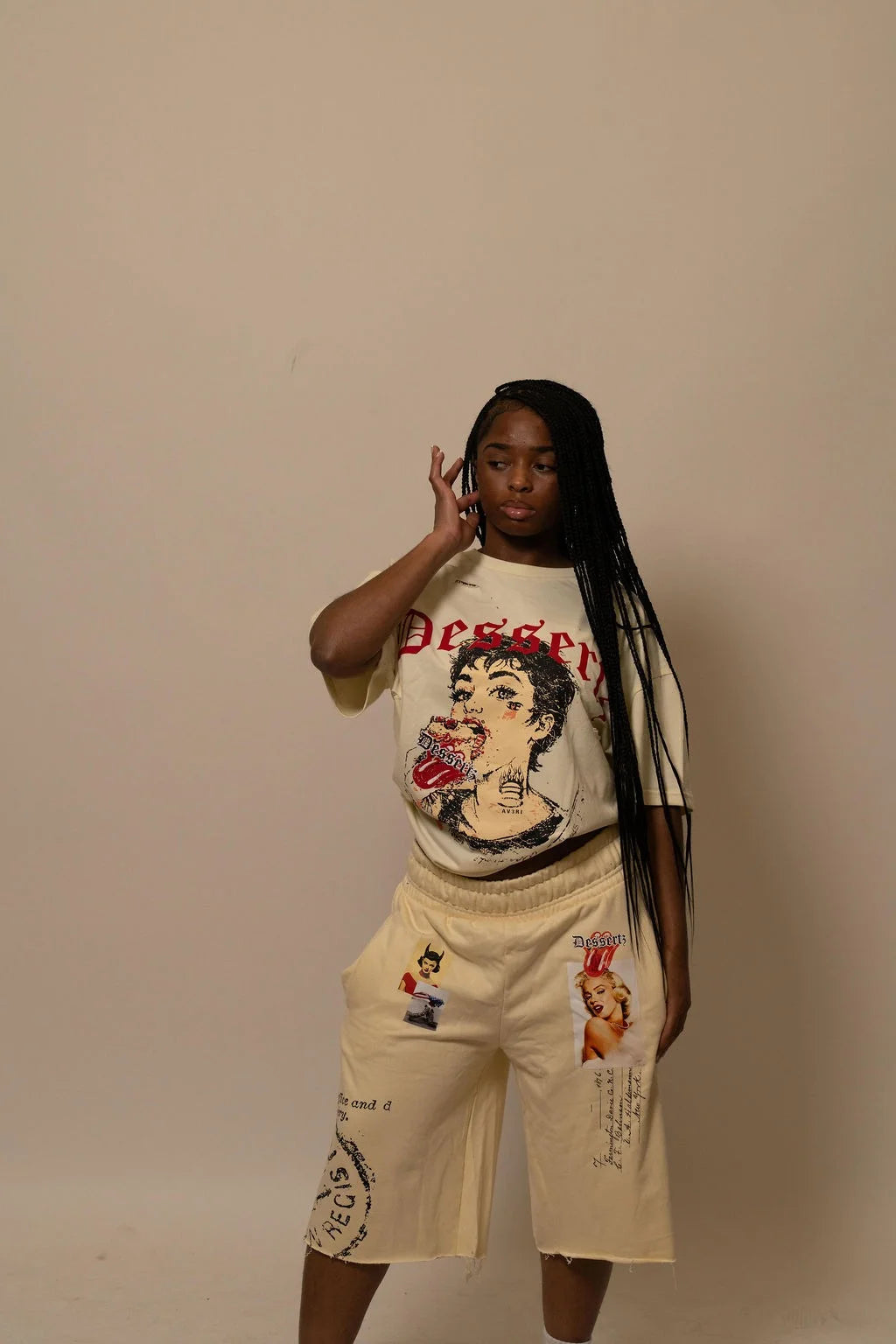 Summwe Collection - VELVET HEAT TEE - WHITE
