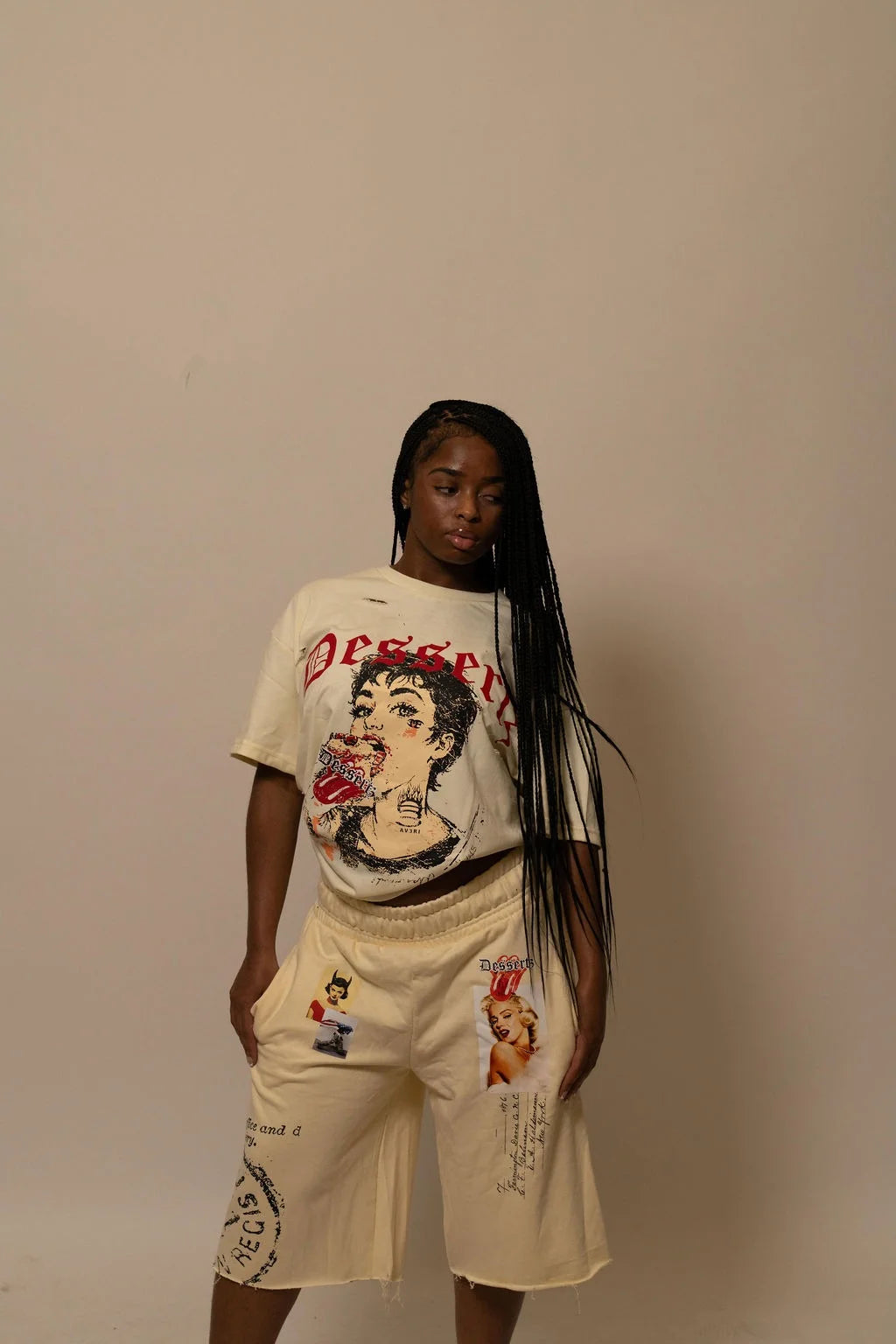 Summwe Collection - VELVET HEAT TEE - WHITE