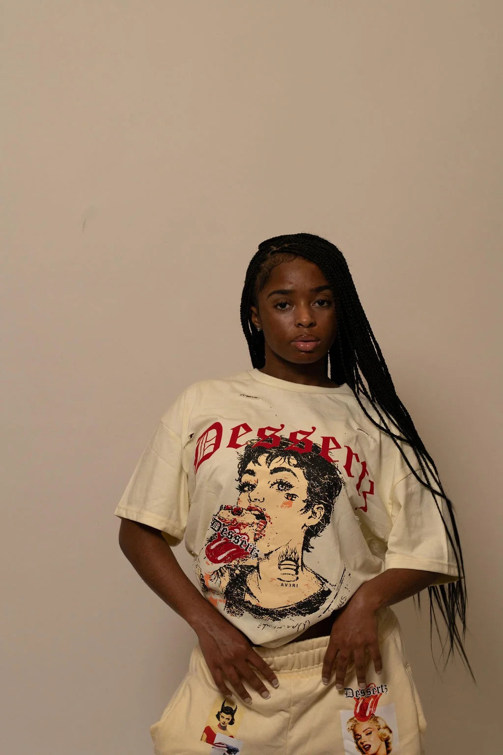 Summwe Collection - VELVET HEAT TEE - WHITE