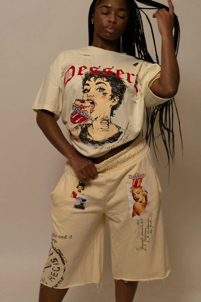 Summwe Collection - VELVET HEAT TEE - WHITE