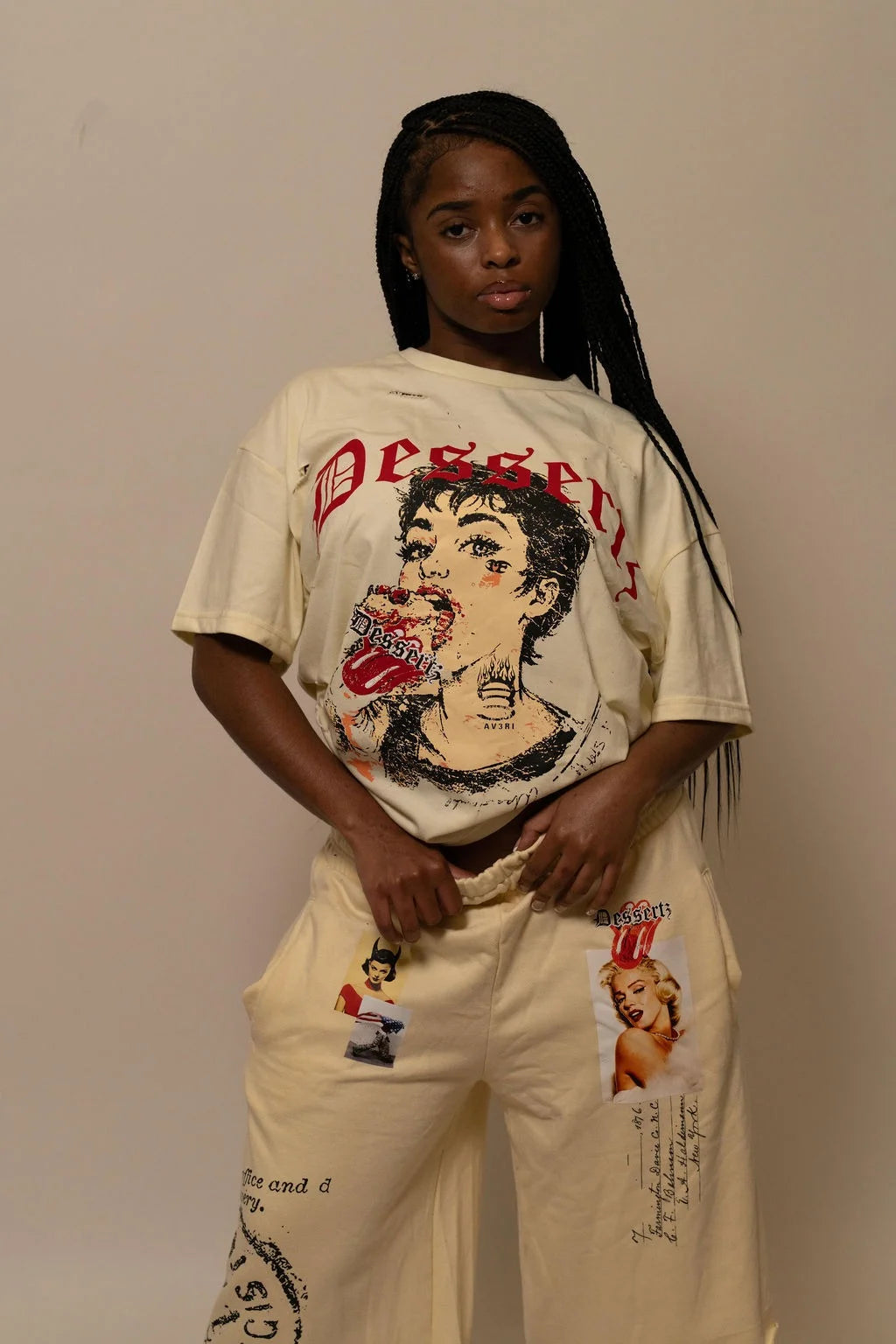 Summwe Collection - VELVET HEAT TEE - WHITE