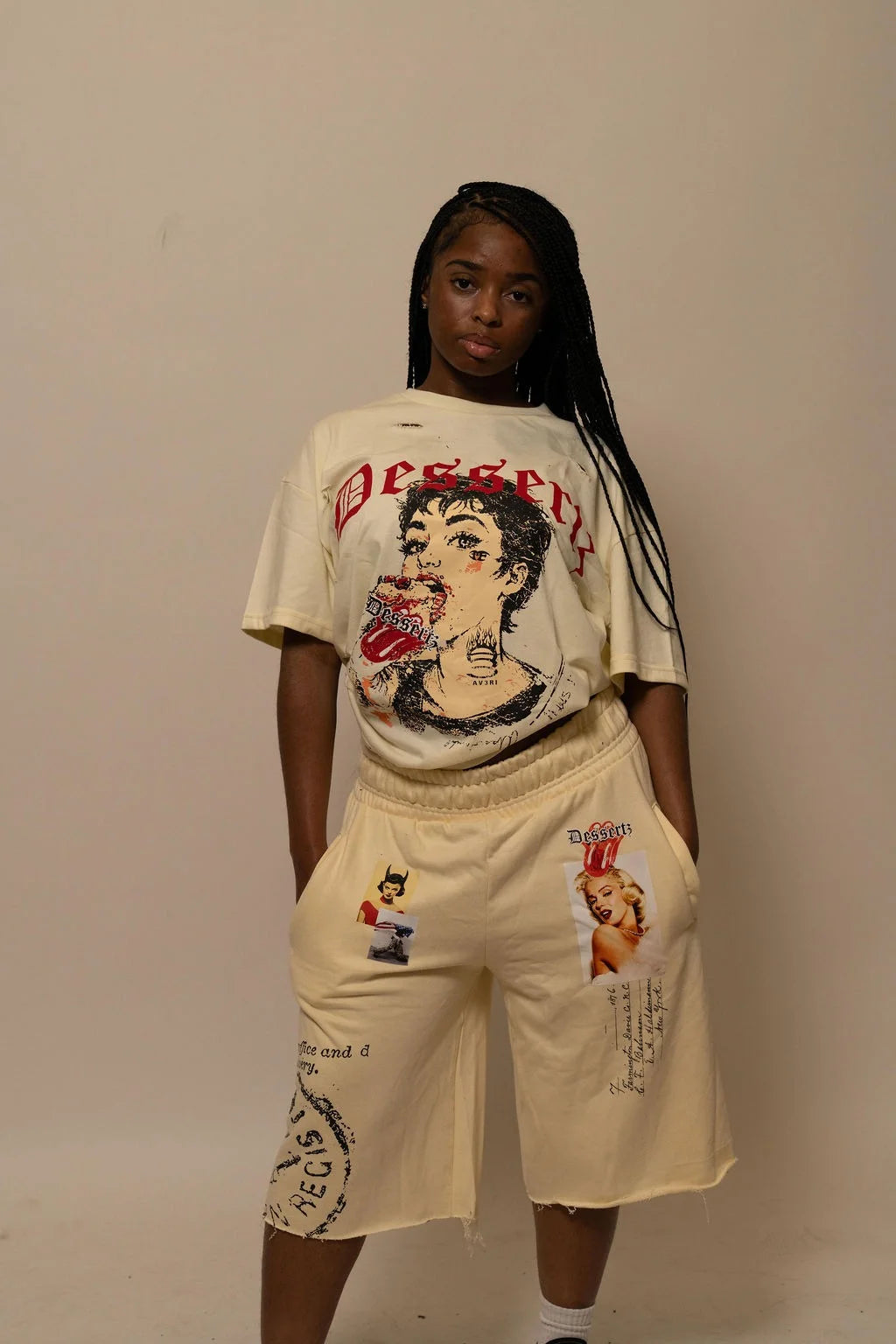 Summwe Collection - VELVET HEAT TEE - WHITE