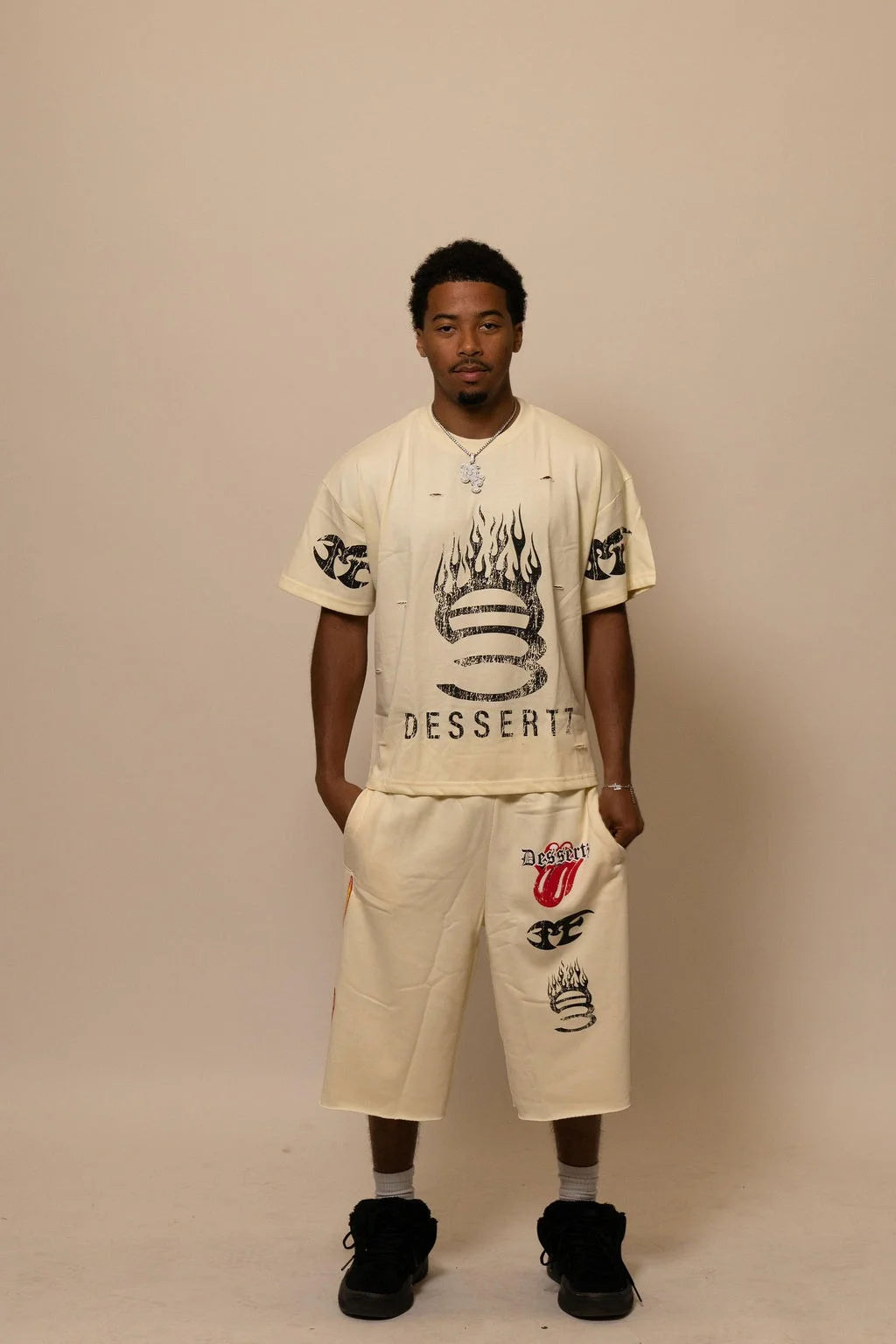 Summer Collection — SUGAR FLAME TEE — WHITE