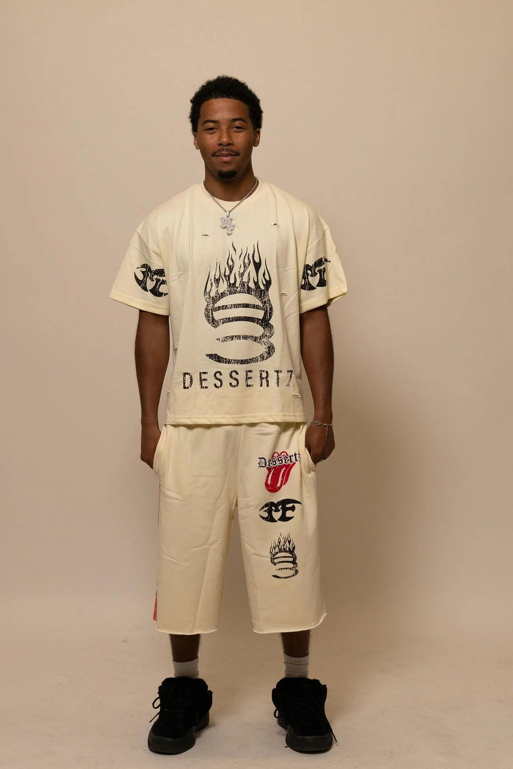 Summer Collection — SUGAR FLAME TEE — WHITE