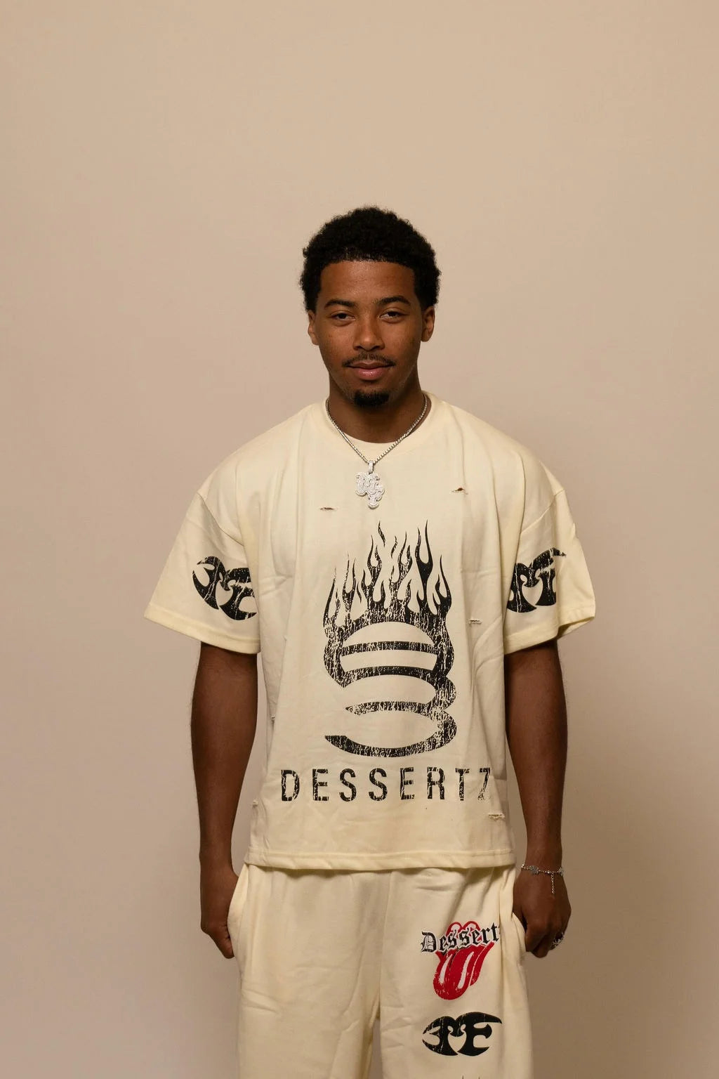 Summer Collection — SUGAR FLAME TEE — WHITE