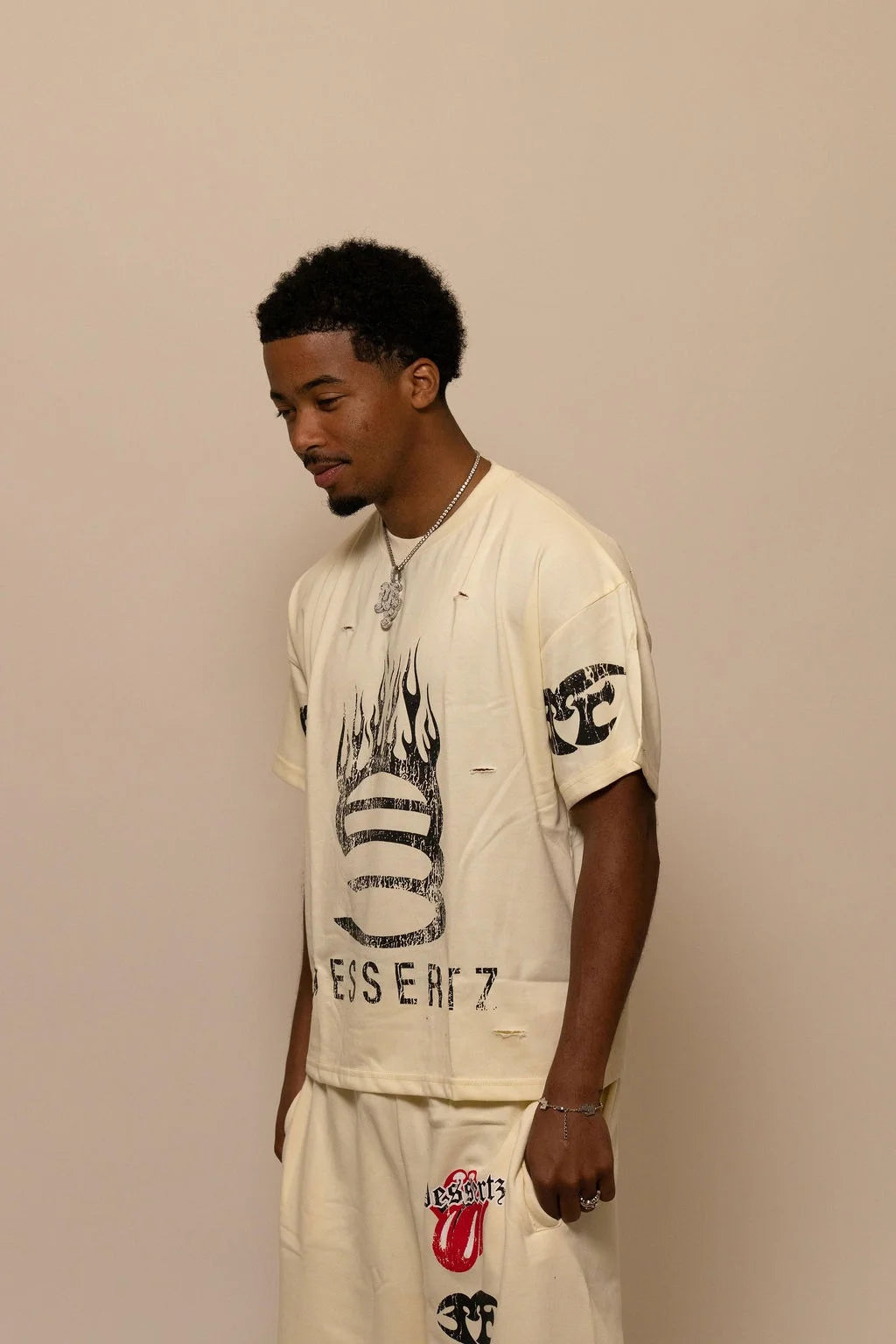 Summer Collection — SUGAR FLAME TEE — WHITE