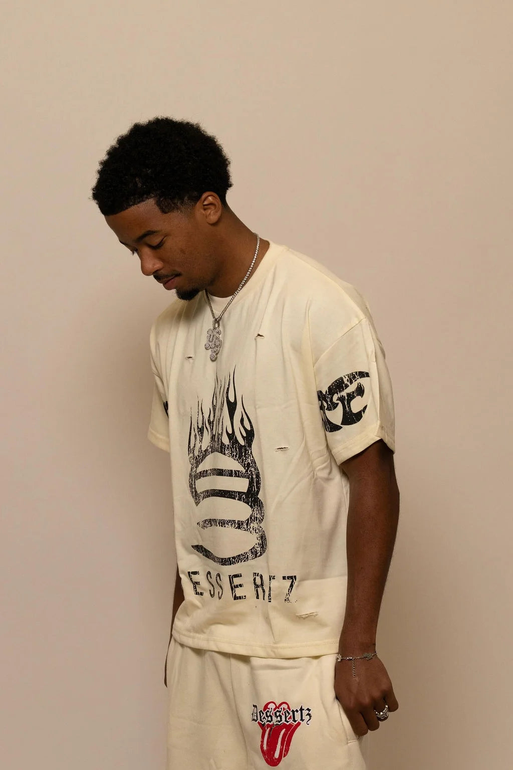 Summer Collection — SUGAR FLAME TEE — WHITE
